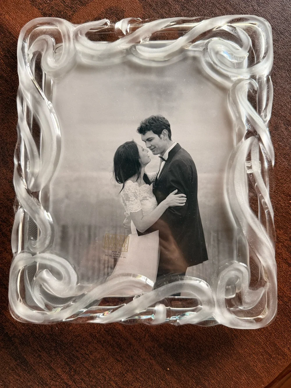 Fifth Avenue Crystal Lucria Frosted Picture Frame - Clear